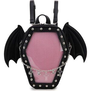 Gothic Coffin Shaped Shoulder Bag and Backpack for Women Halloween Style